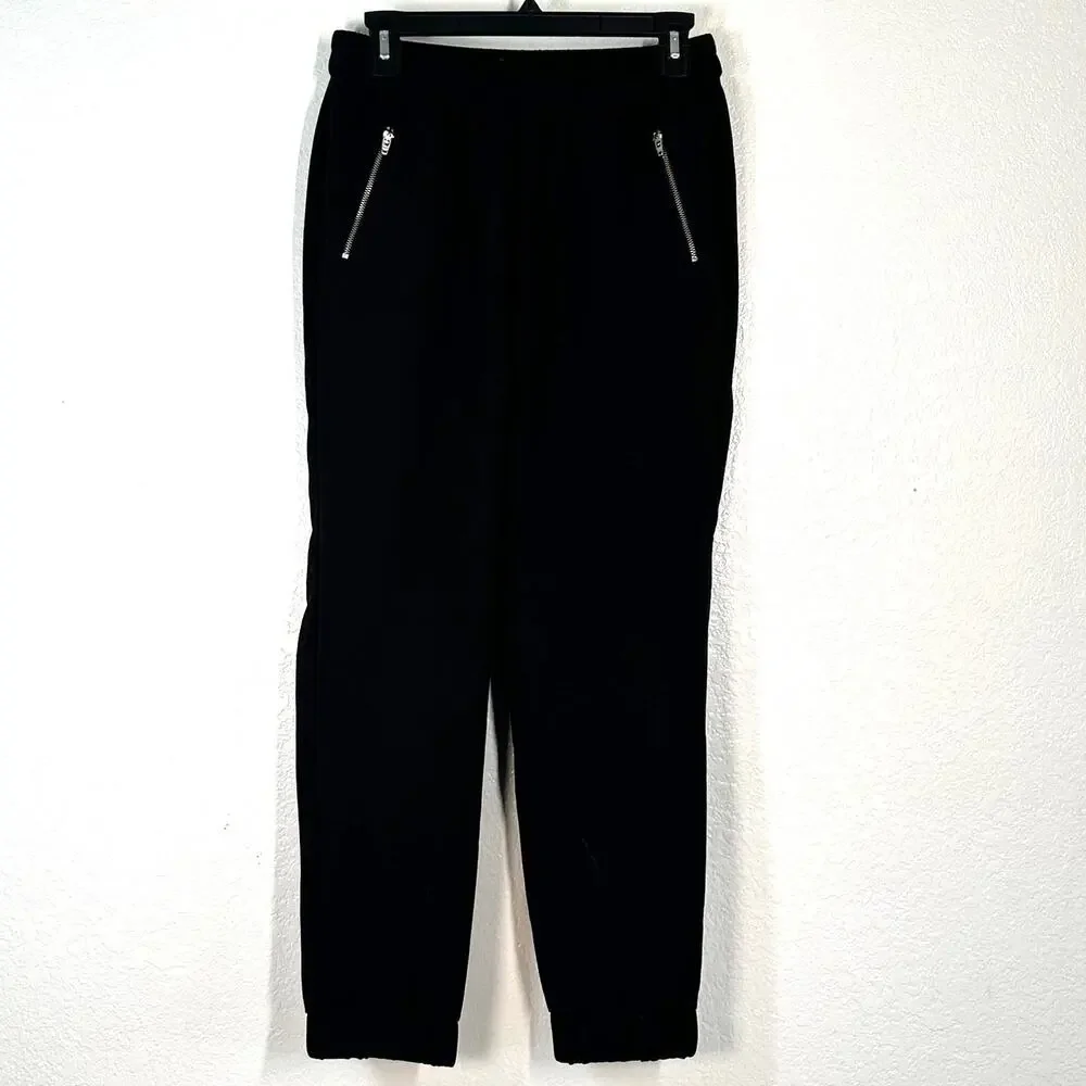 2 S Pants Casual Joggers Light Weight Elastic Black Ankle Fit  Small Women's